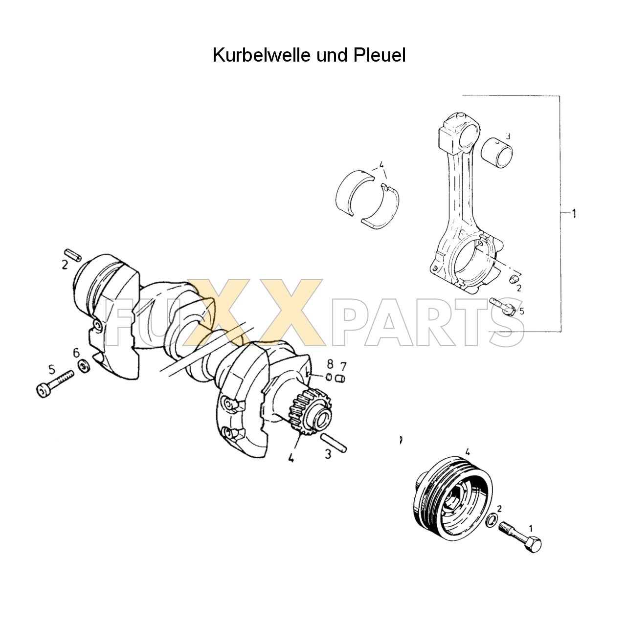 AgroXtra 6.17 Kurbelwelle und Pleuel