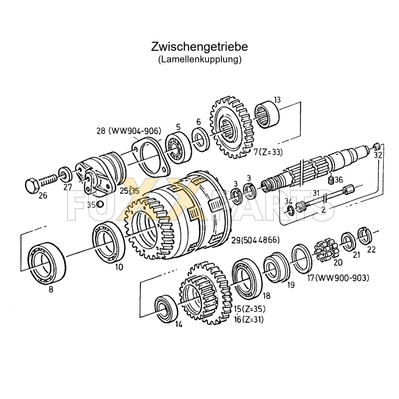 AgroStar 4.61 Zwischengetriebe