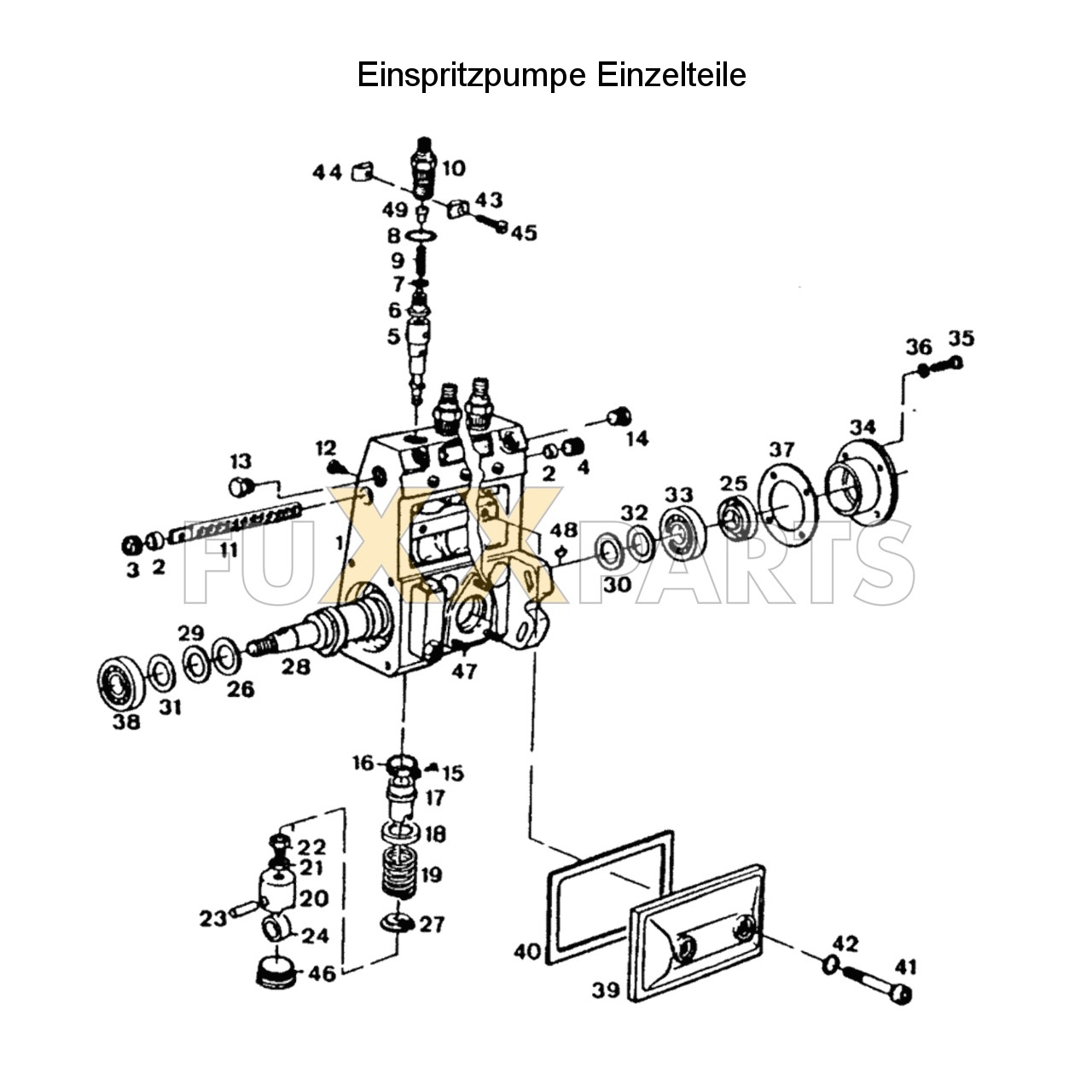 AgroXtra 4.07 Einspritzpumpe Einzelteile