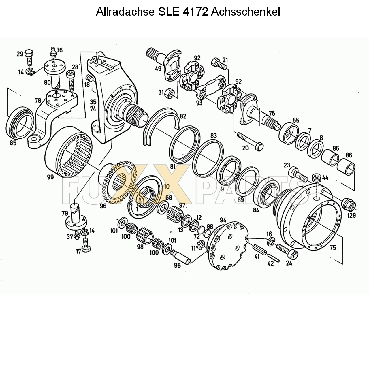 D 7206 Allradachse SLE 4172 Achsschenkel