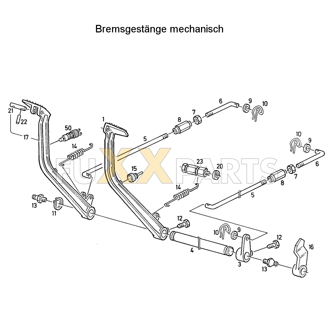 D 7207 Bremsgestänge mechanisch