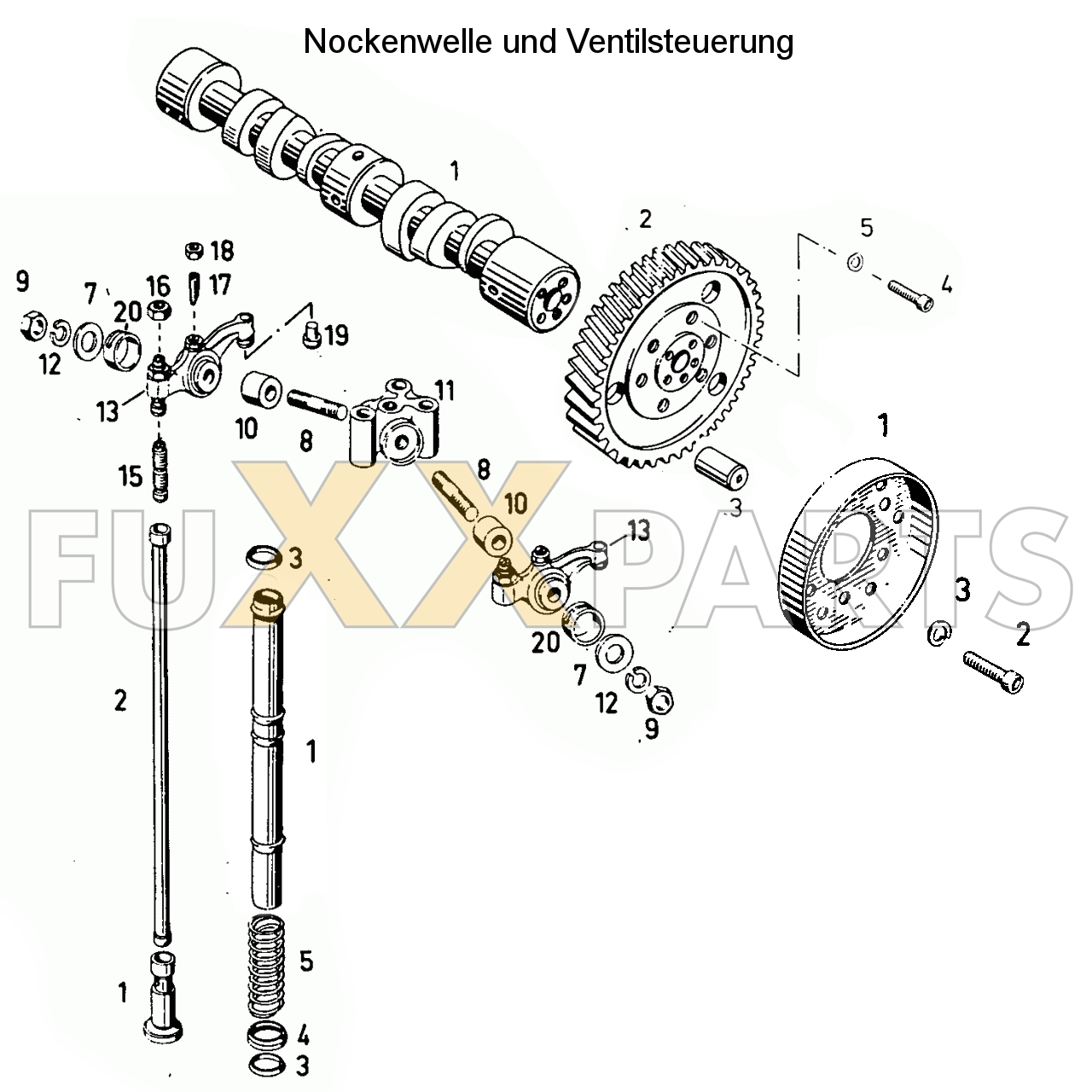 D 3006 Nockenwelle und Ventilsteuerung
