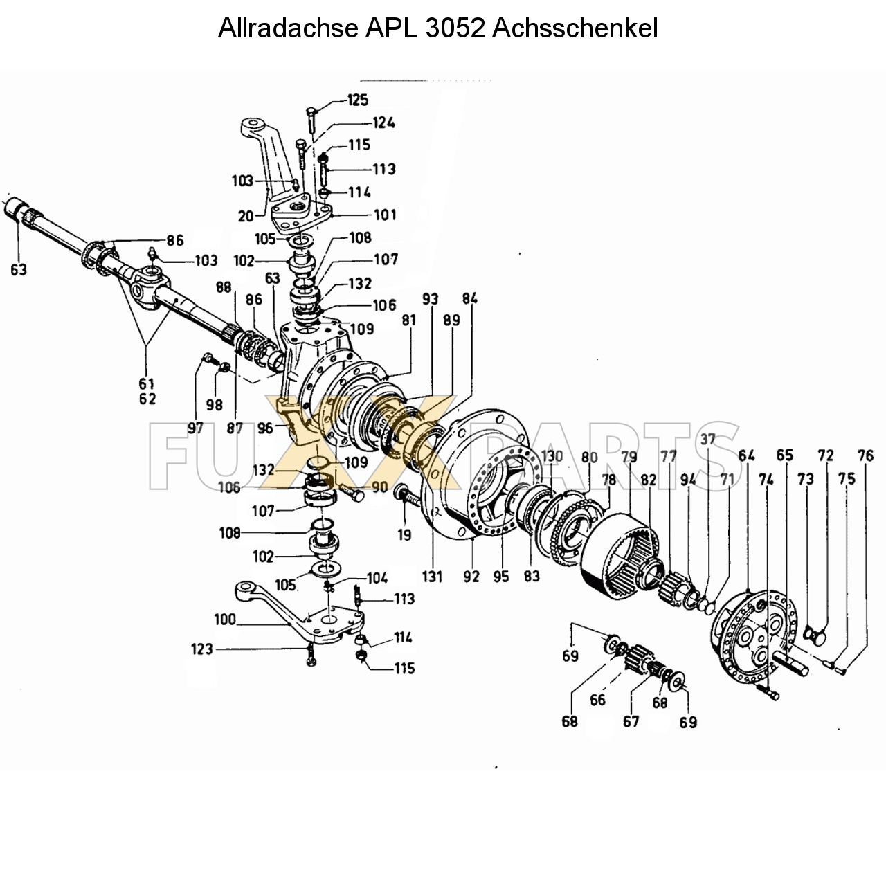 D 8006 Allradachse APL 3052 Achsschenkel