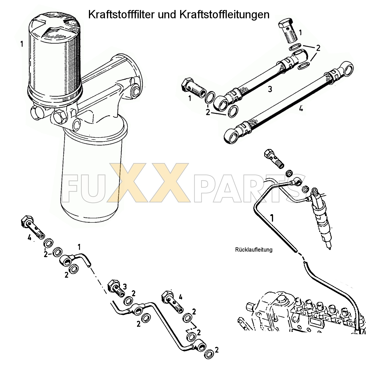 D 7206 Kraftstofffilter und Kraftstoffleitungen