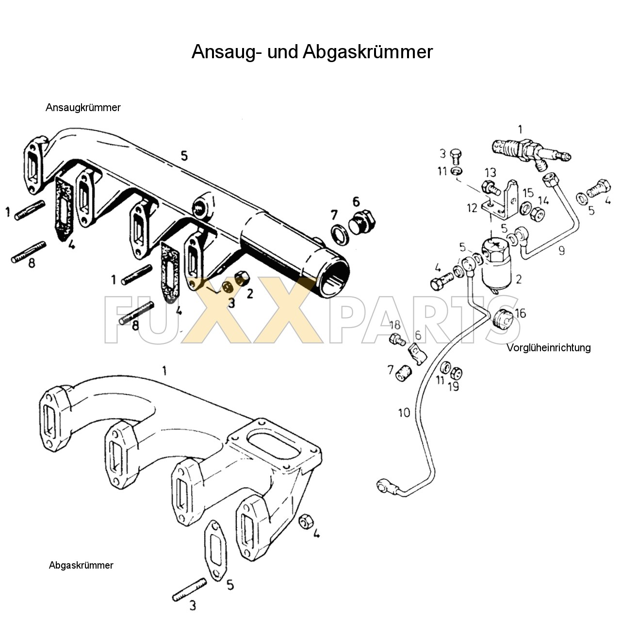AgroPrima 4.31 Ansaug- und Abgaskrümmer