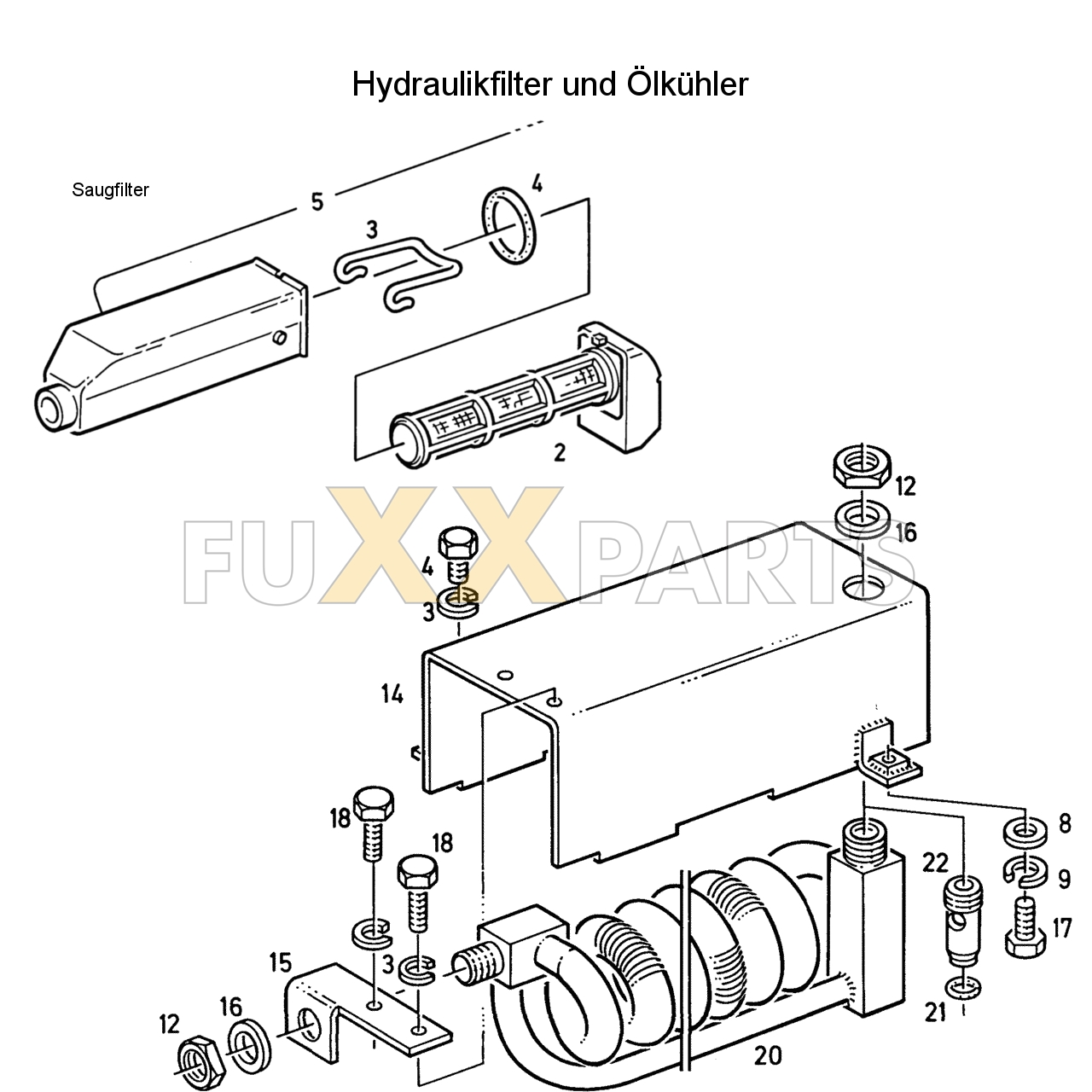 D 6807 C Hydraulikfilter und Ölkühler