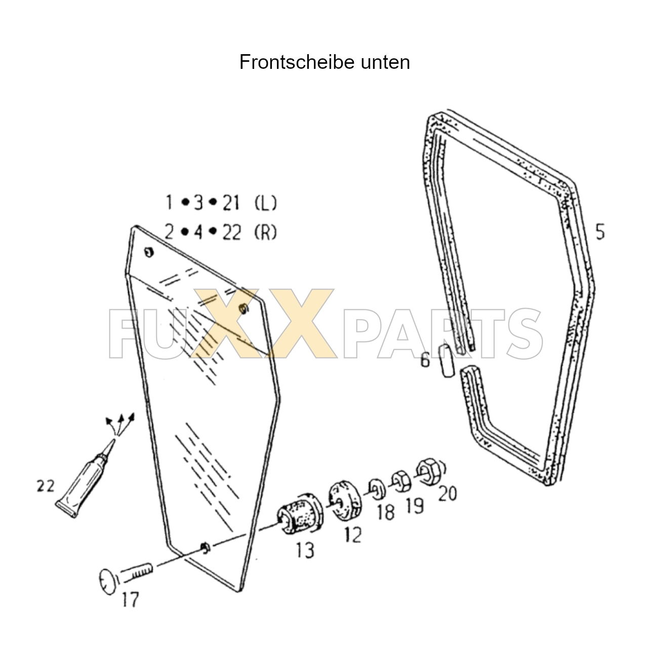 DX 3.30SC Frontscheibe unten