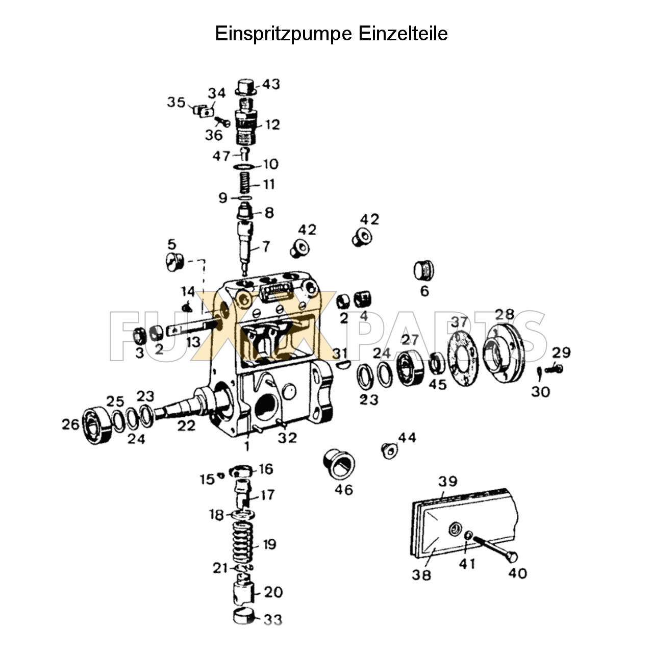 D 5207 Einspritzpumpe Einzelteile