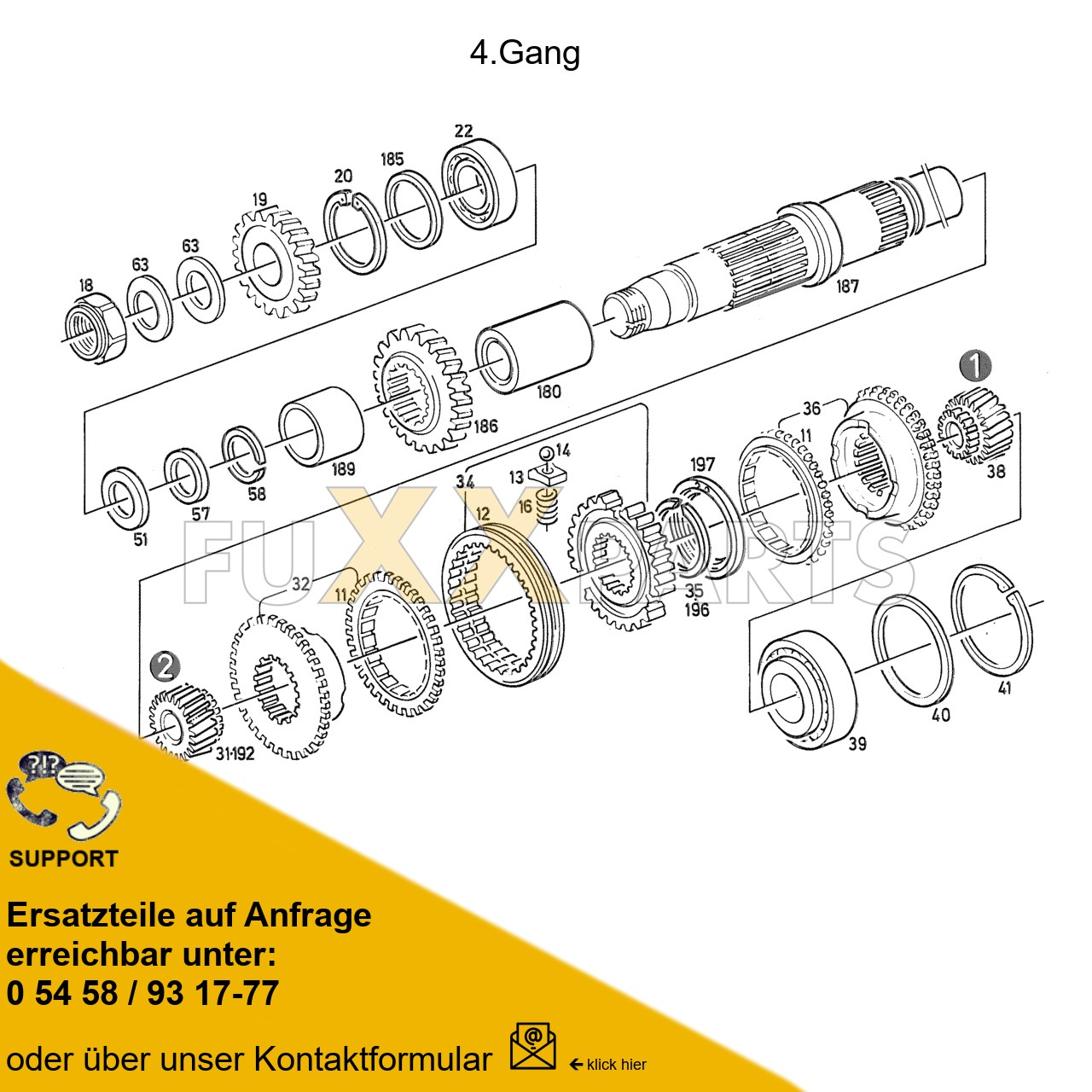 DX 92-78XX Getriebewelle 4ter Gang
