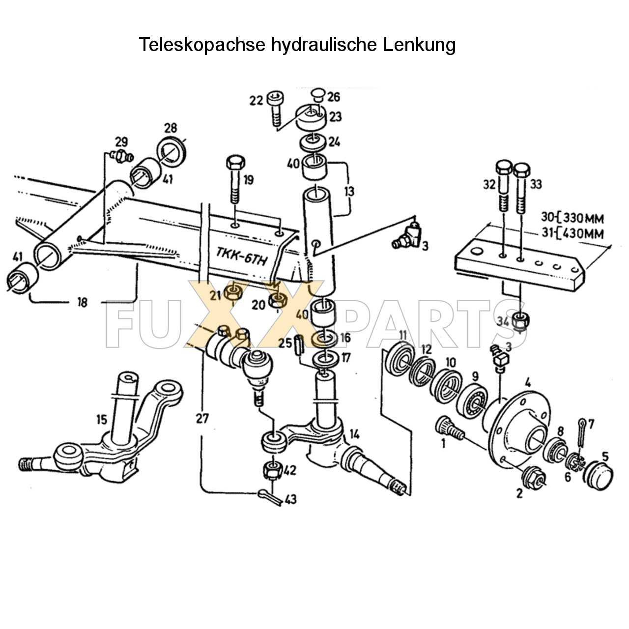 D 3607 Teleskopachse hyd. L.