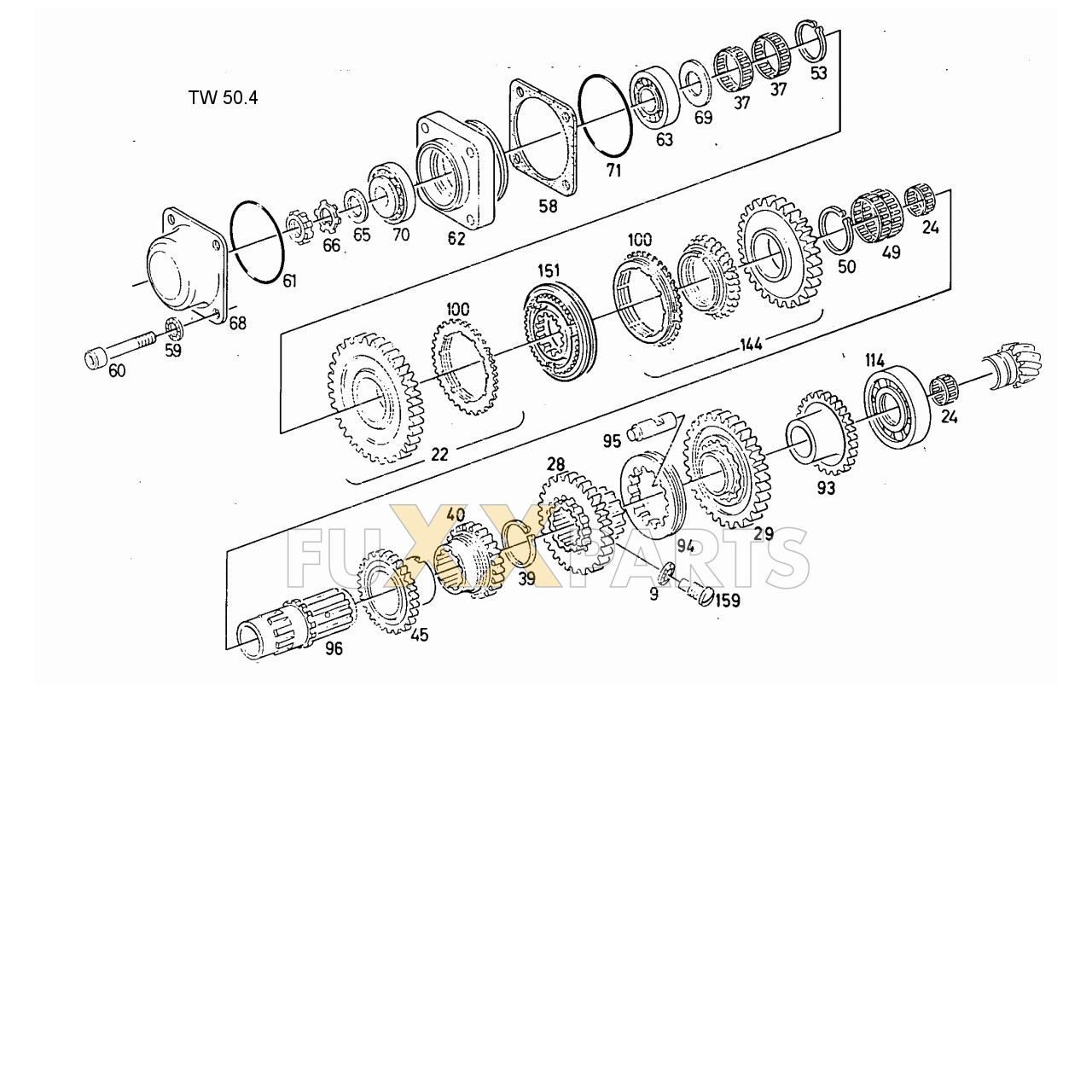 D 5206 Wechselgetriebe- Vorgelegewelle(TW 50.4)