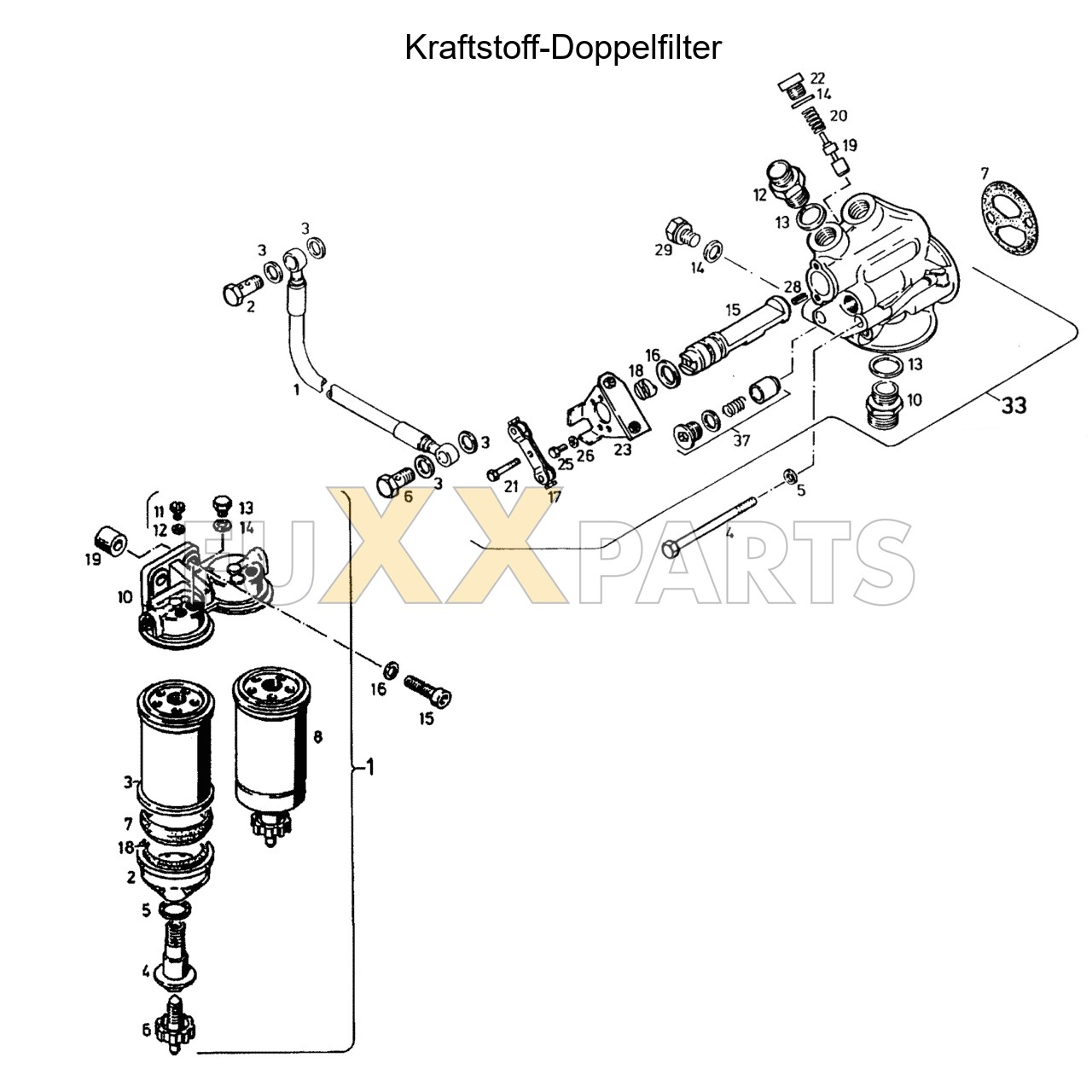 DX 160-76XX Kraftstoffdoppelfilter