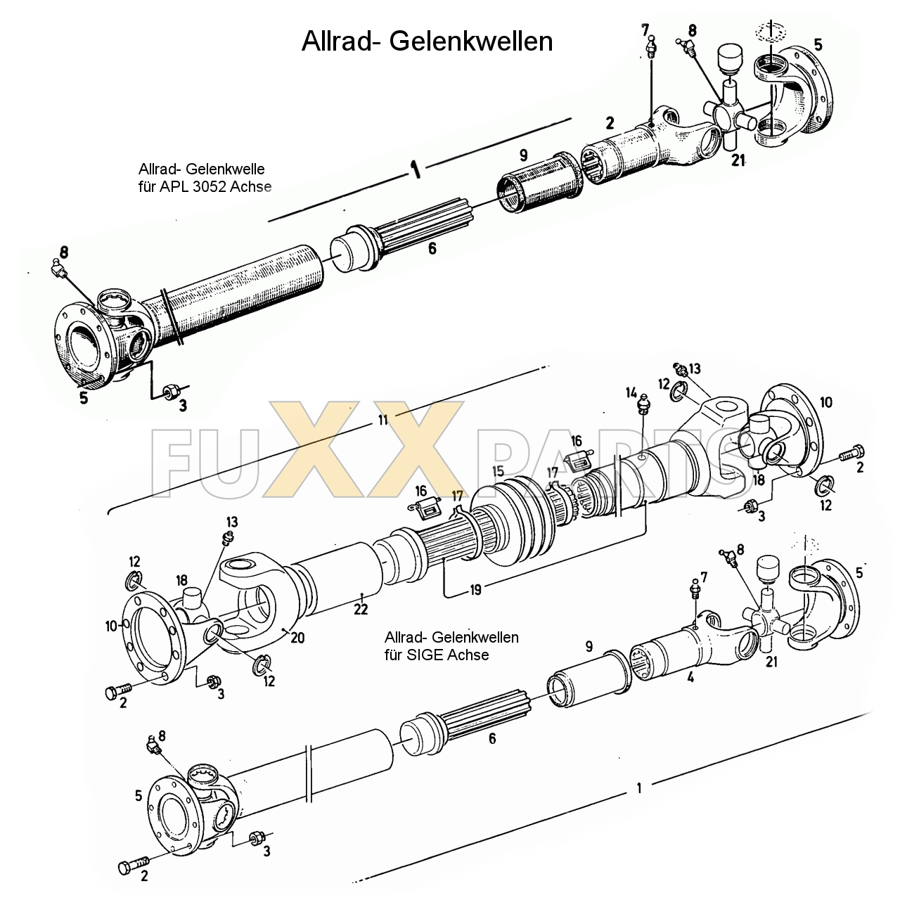 D 10006 Allrad- Gelenkwellen