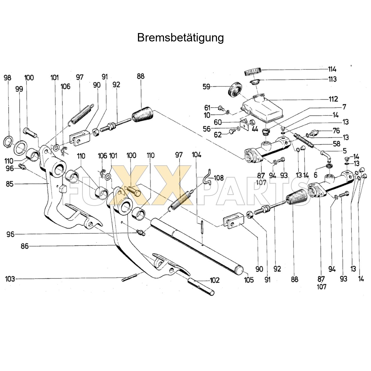 DX 160-76XX Bremsbetätigung 1