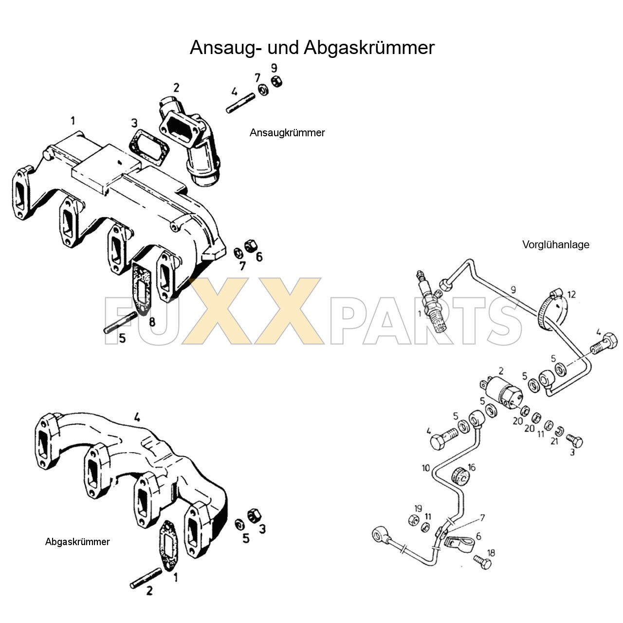 AgroXtra 4.57 Ansaug- und Abgaskrümmer