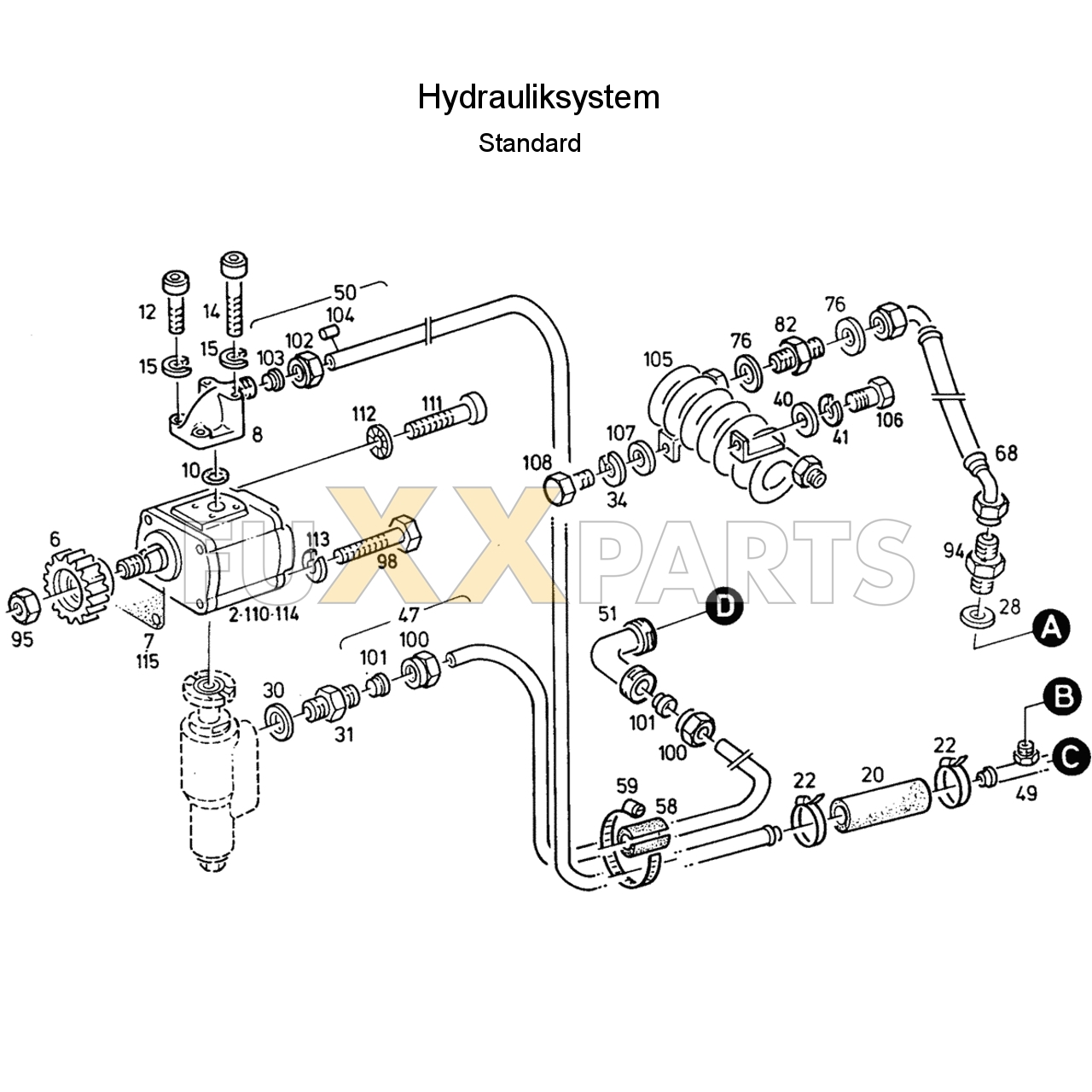 D 7207 C Hydrauliksystem Standard 1