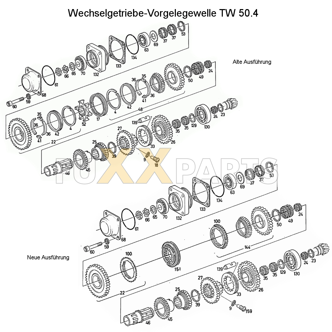 D 6206 Wechselgetriebe- Vorgelegewelle (TW 50.4)