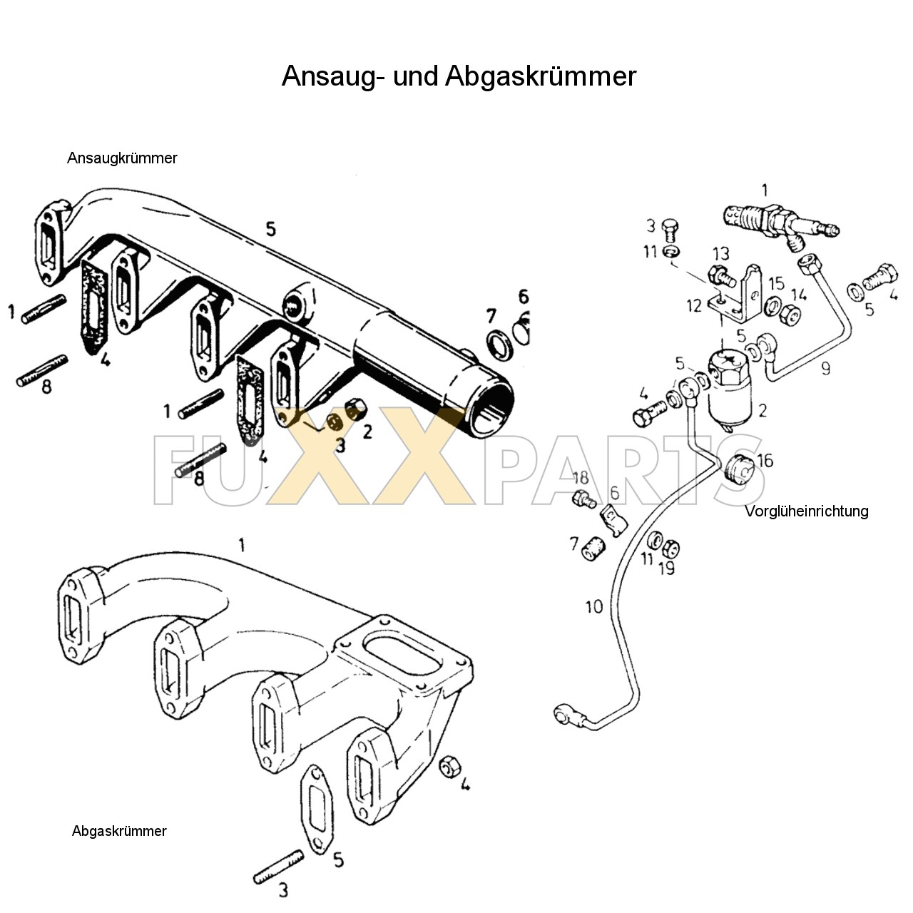 DX 4.10 Ansaug- und Abgaskrümmer