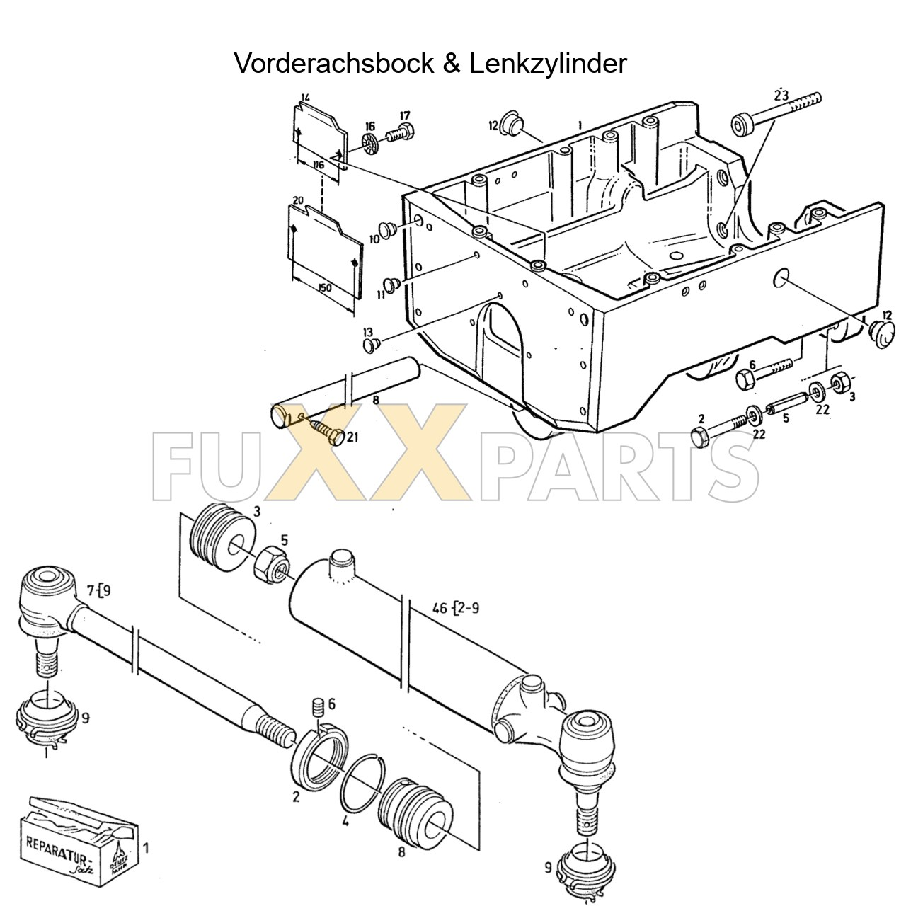 DX 4.10 Vorderachsbock
