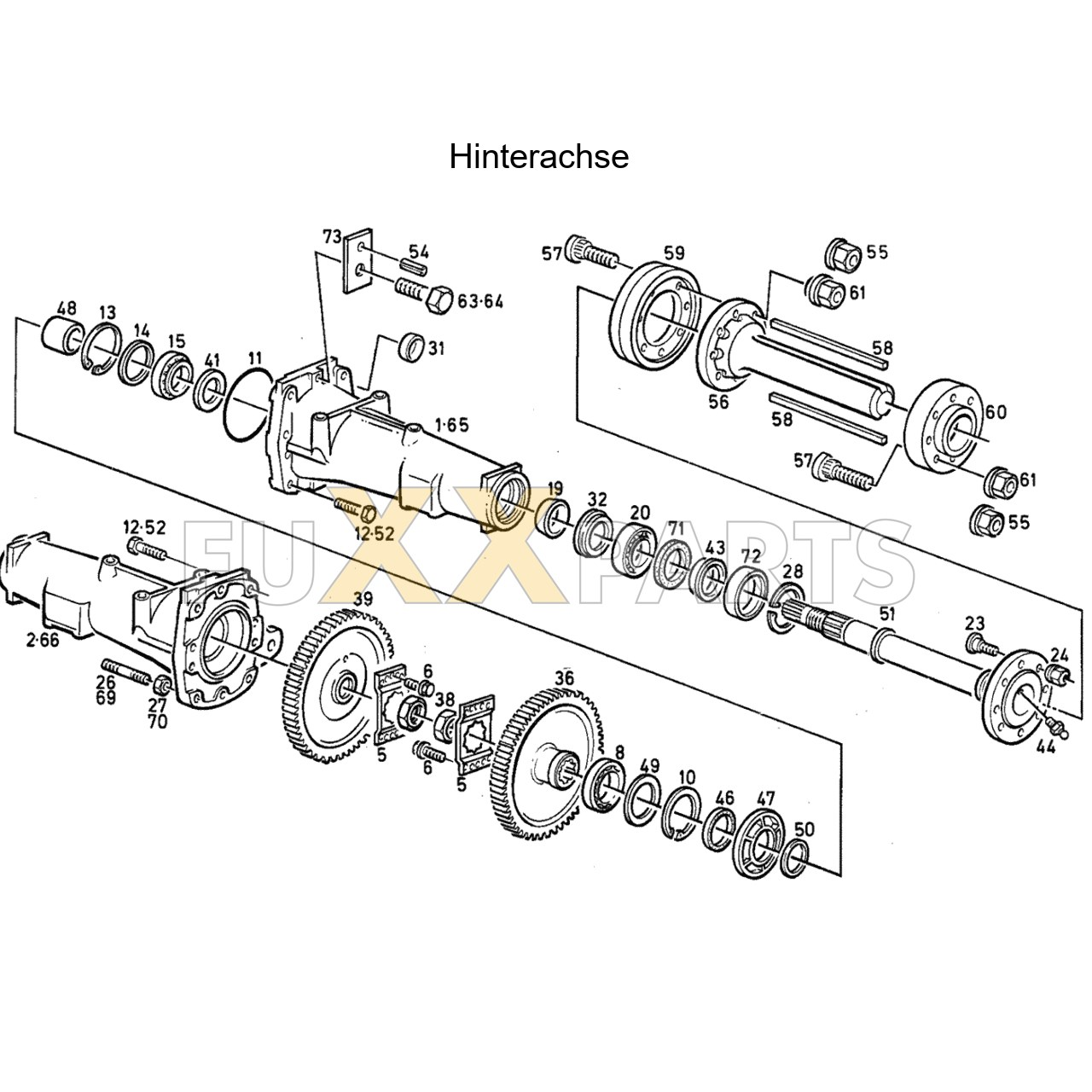 DX 110-76XX Hinterachse