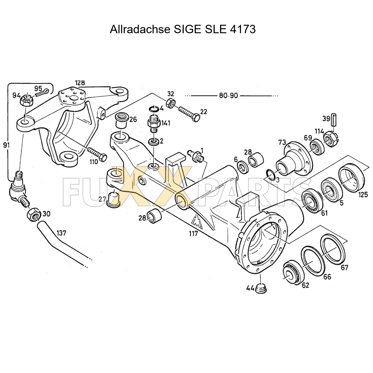 DX 85-78XX Allradachse SIGE 4173