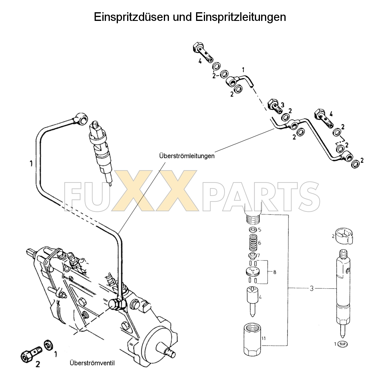 D 6207 C Einspritzdüsen und Einspritzleitungen