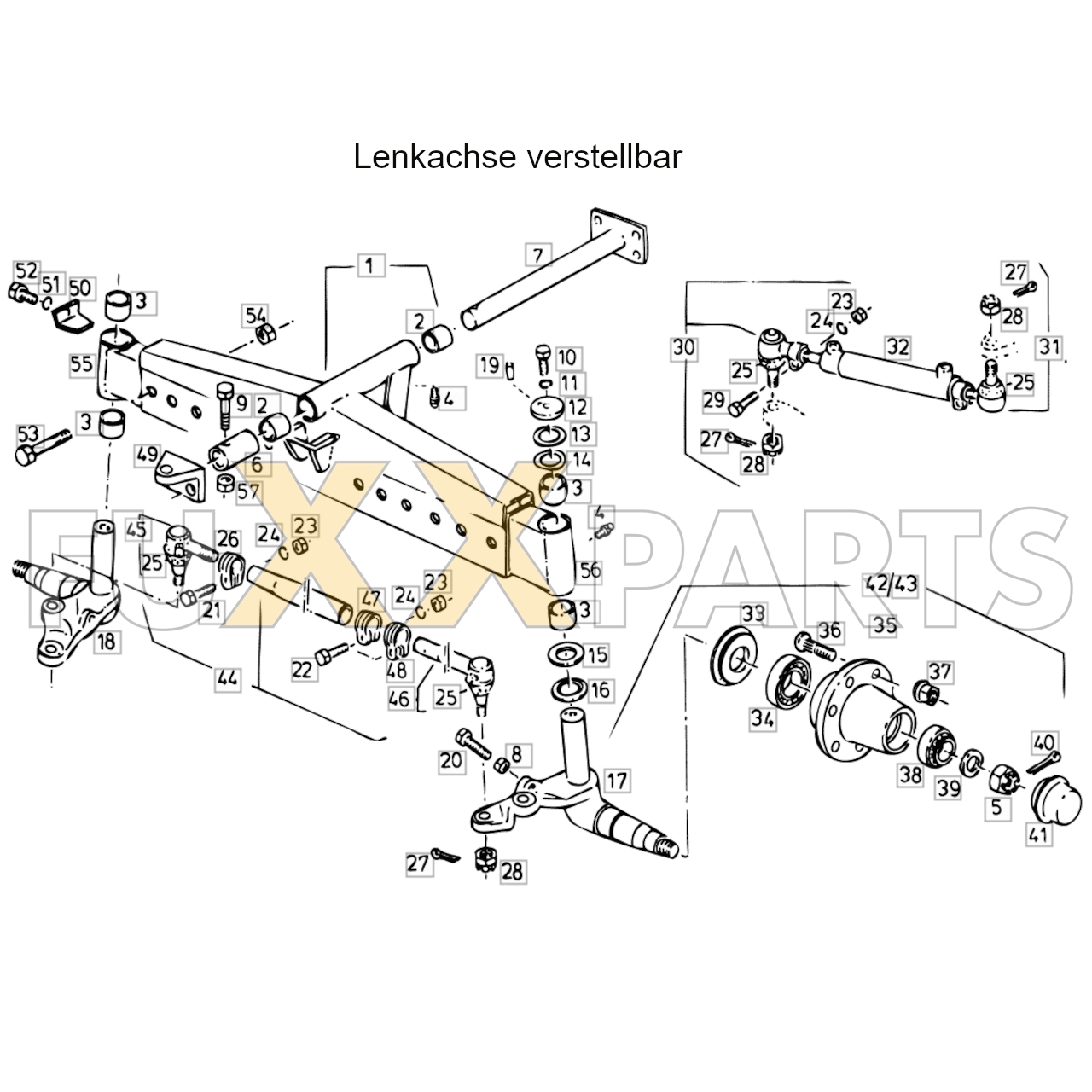 4080 Lenkachse verstellbar