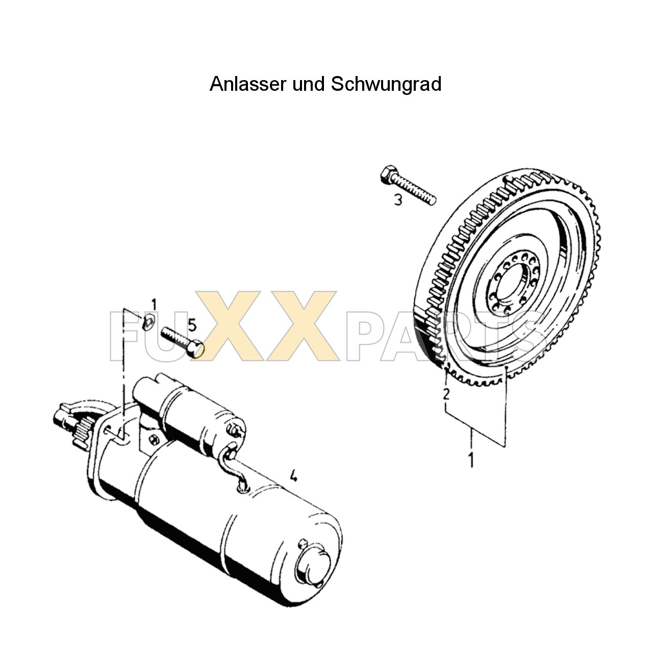 DX 4.50 Anlasser und Schwungrad