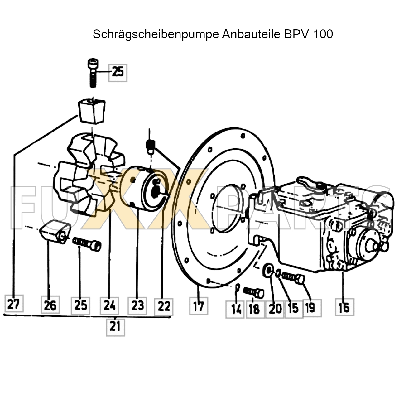 4080 Schrägscheibenpumpe Anbauteile BPV 100