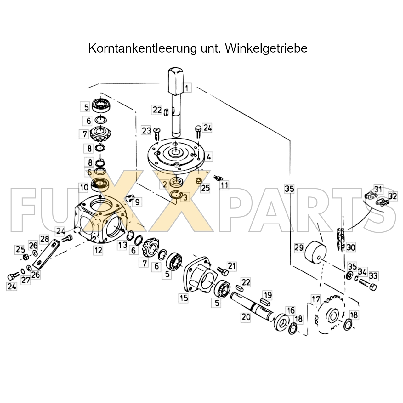 4080 Korntankentleerung unt. Winkelgetriebe