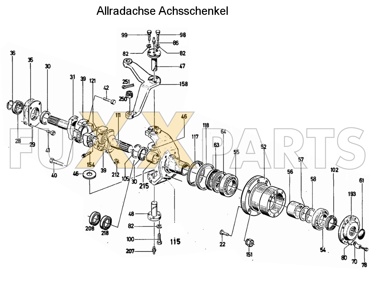 D 4006 Allradachse Achsschenkel