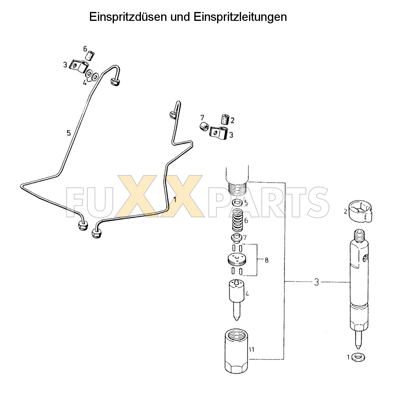 D 3607 Einspritzdüsen und Einspritzleitungen