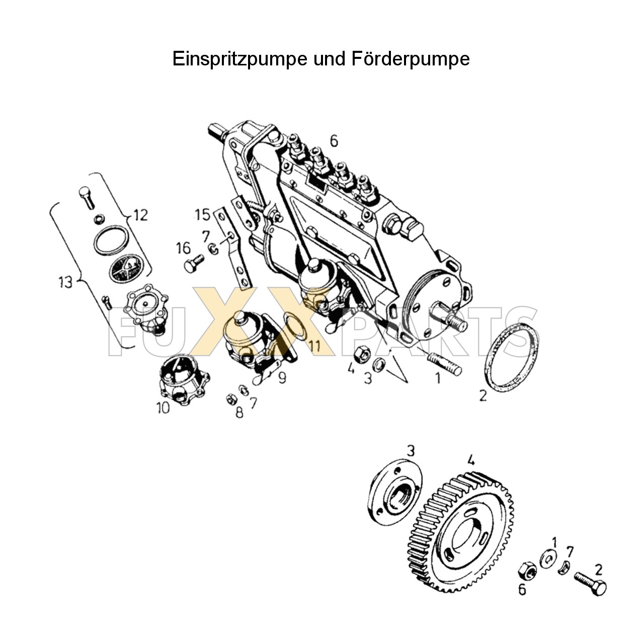 DX 4.50 Einspritzpumpe und Förderpumpe