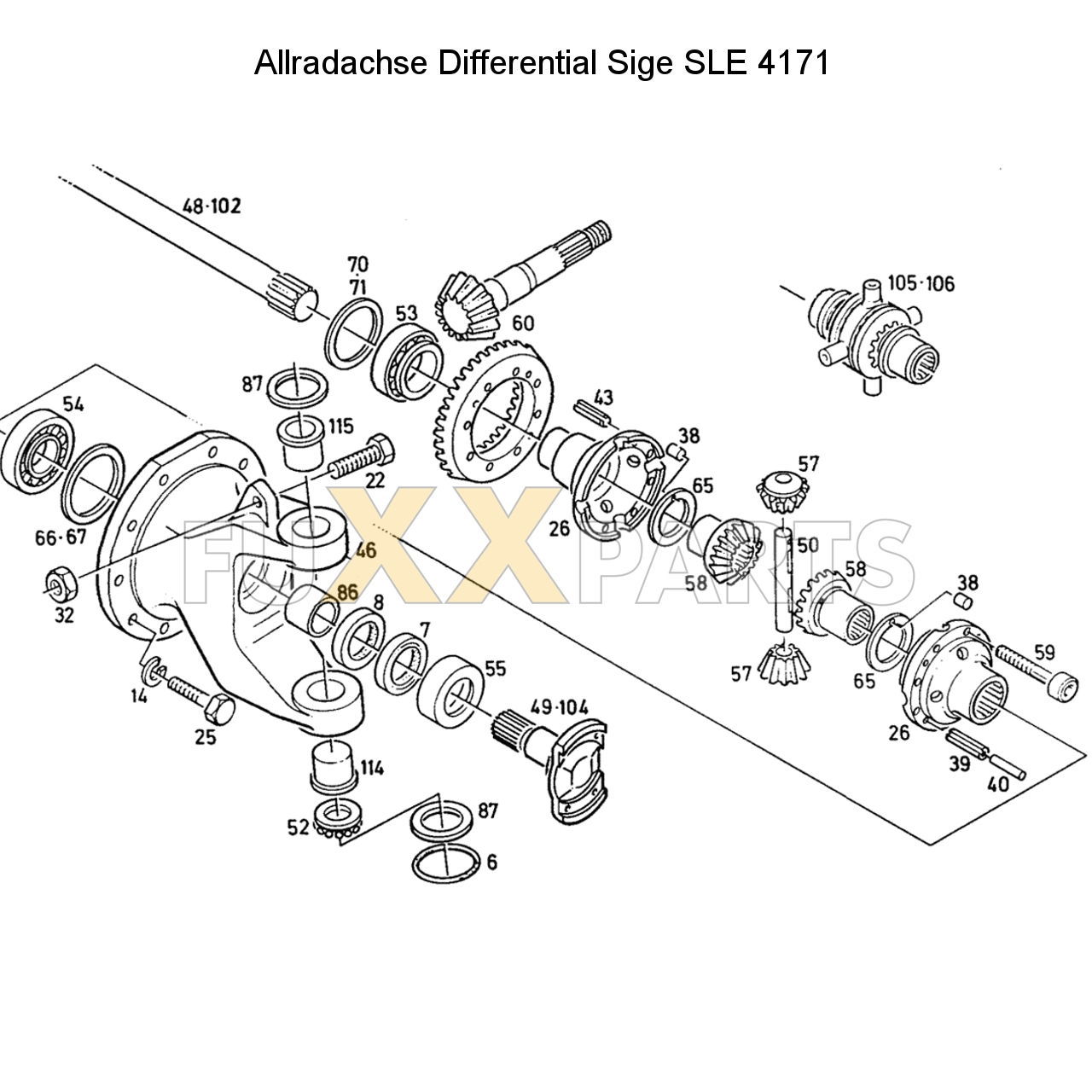 D 7807 Allradachse Differential