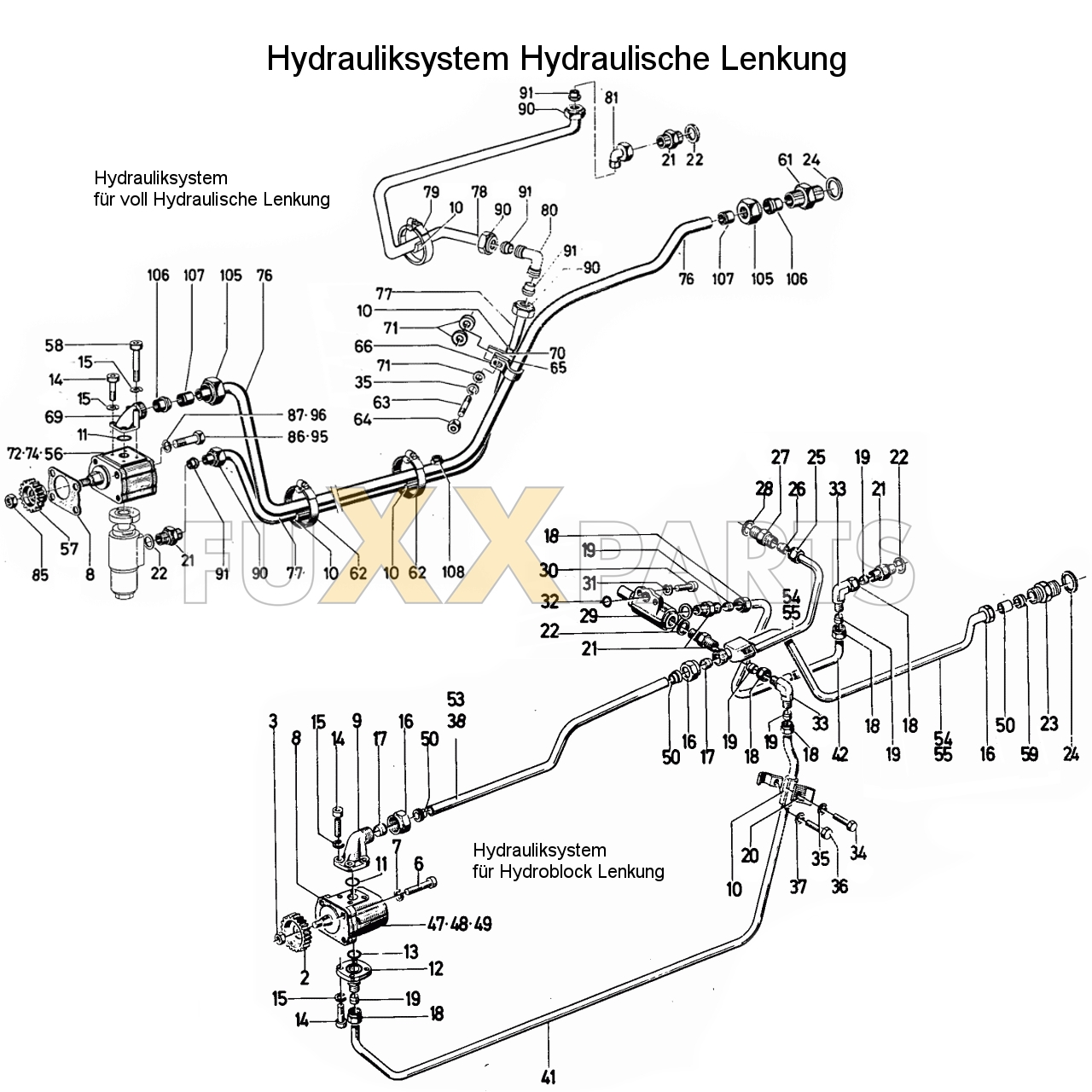 D 6806 Hydrauliksystem Hydraulische Lenkung
