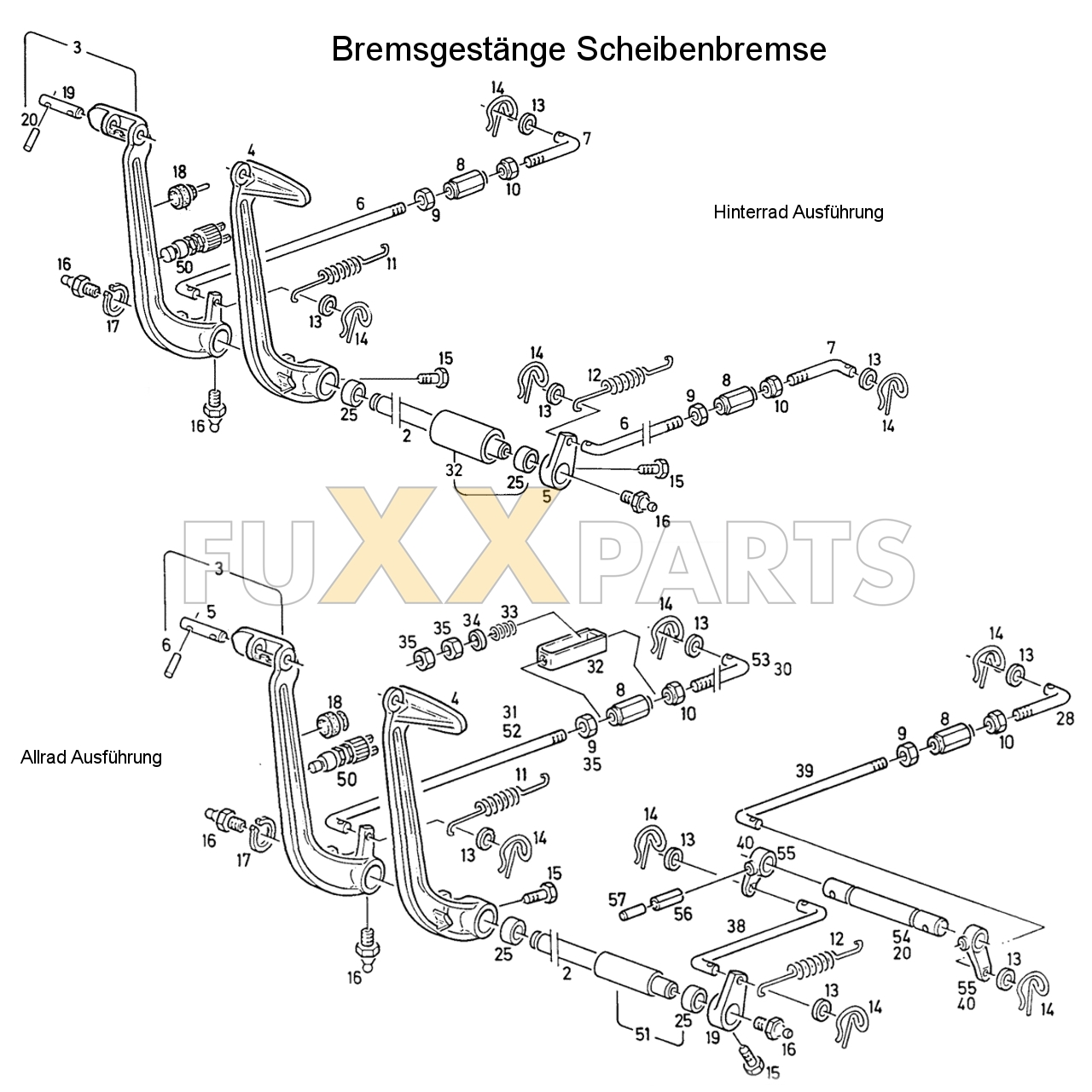 D 4807 Bremsgestänge Scheibenbremse