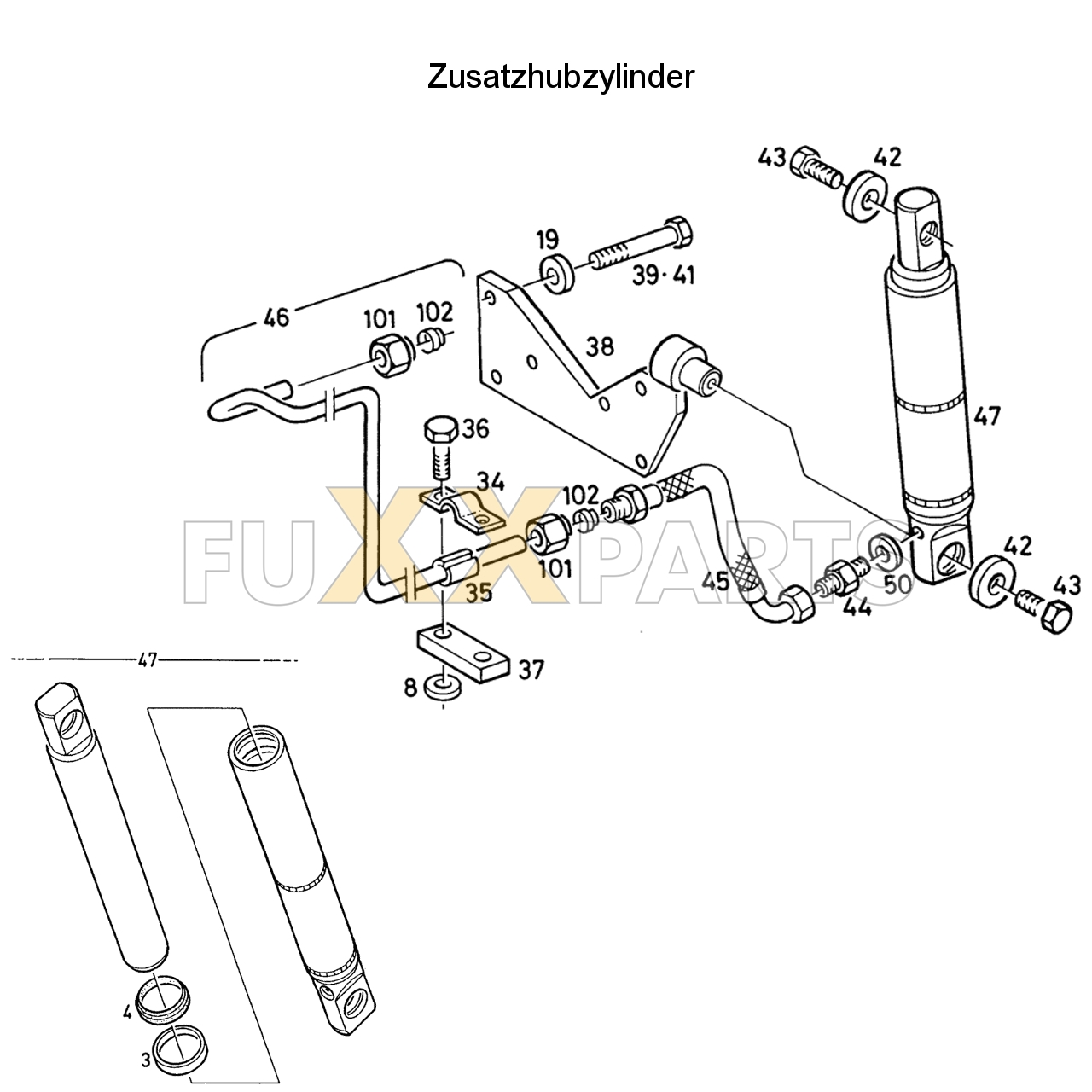 D 6807 C Zusatzhubzylinder