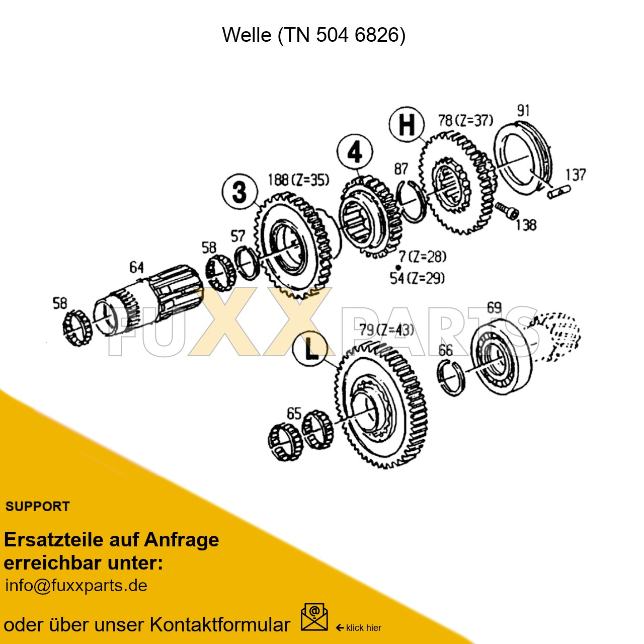 DX 3.50SC Getriebe Quadro-Split 5
