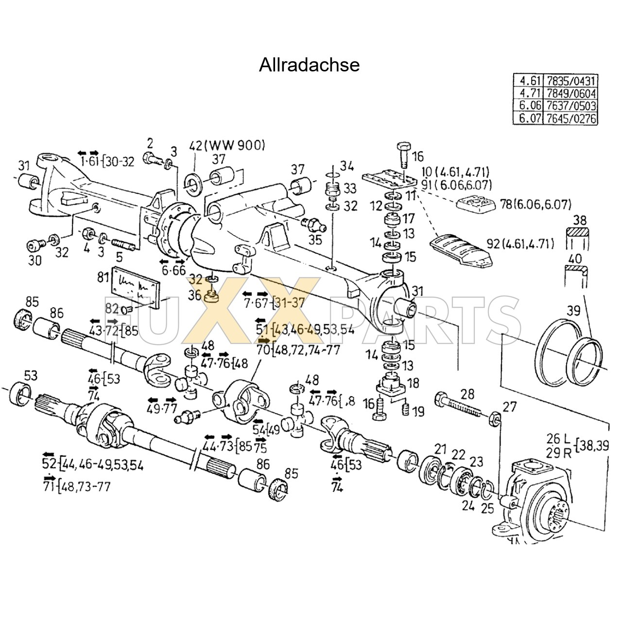 AgroPrima 6.06 Allradachse