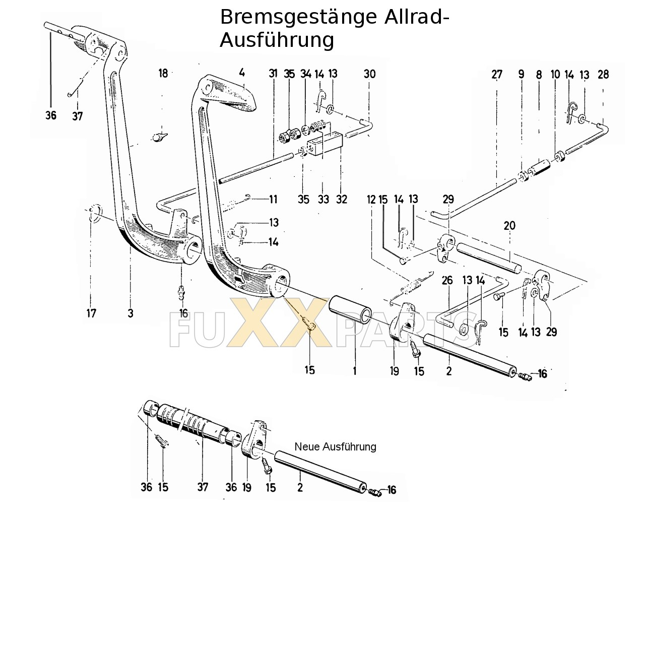 D 5206 Bremsgestänge Allrad