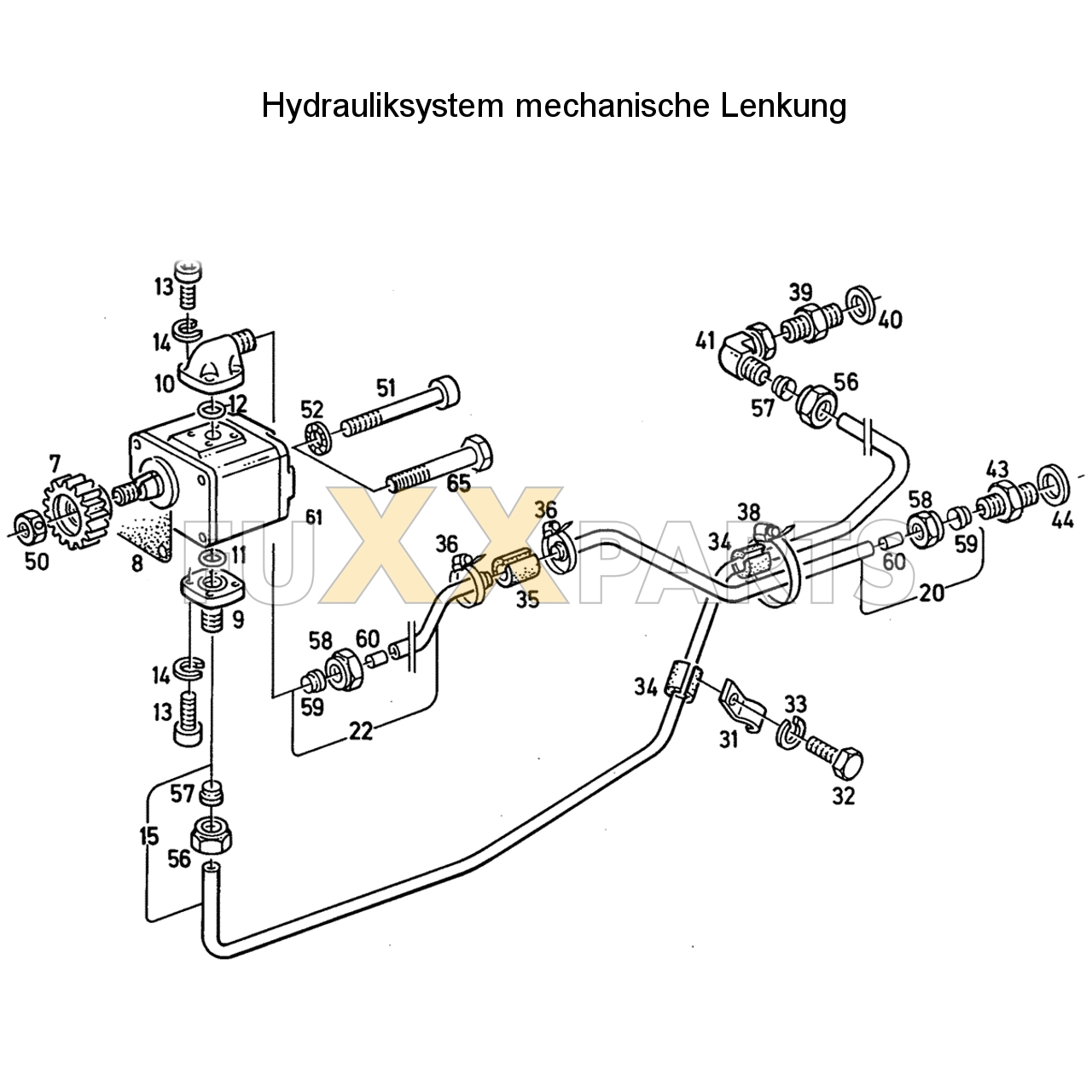 D 5207 Hydrauliksystem mech. Lenkung