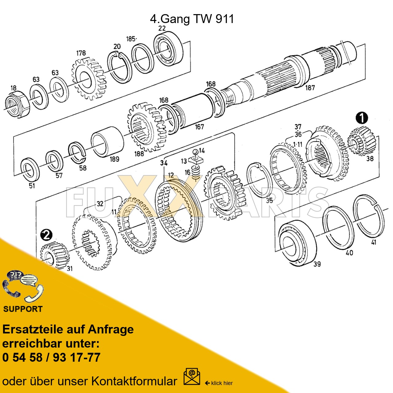 DX 145-78XX Getriebewelle TW 911 4