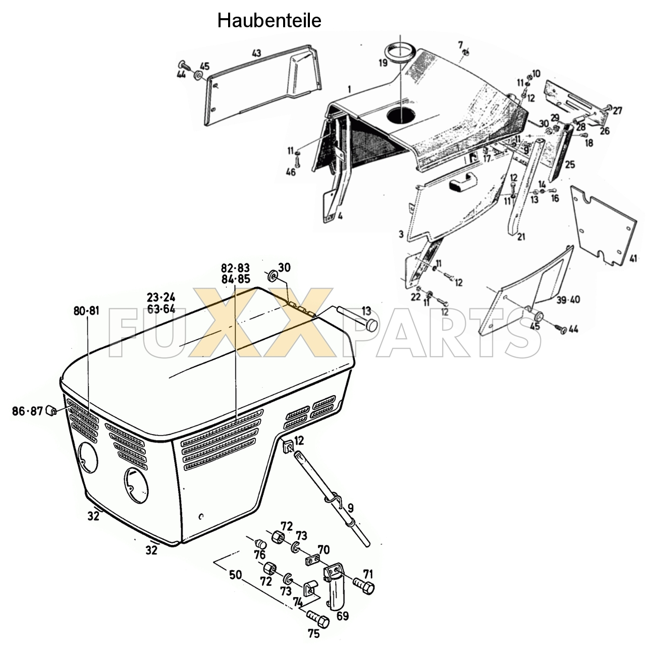 D 6206 Haubenteile