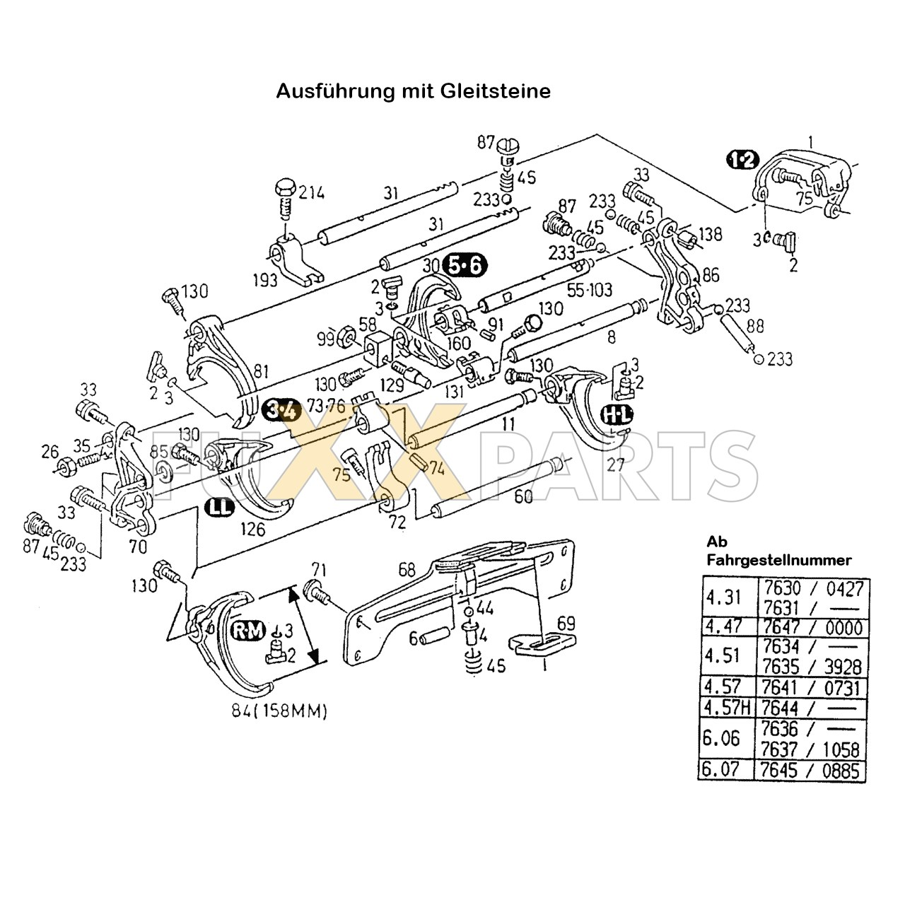 Agroprima 6.06 Schaltgestänge 3.2