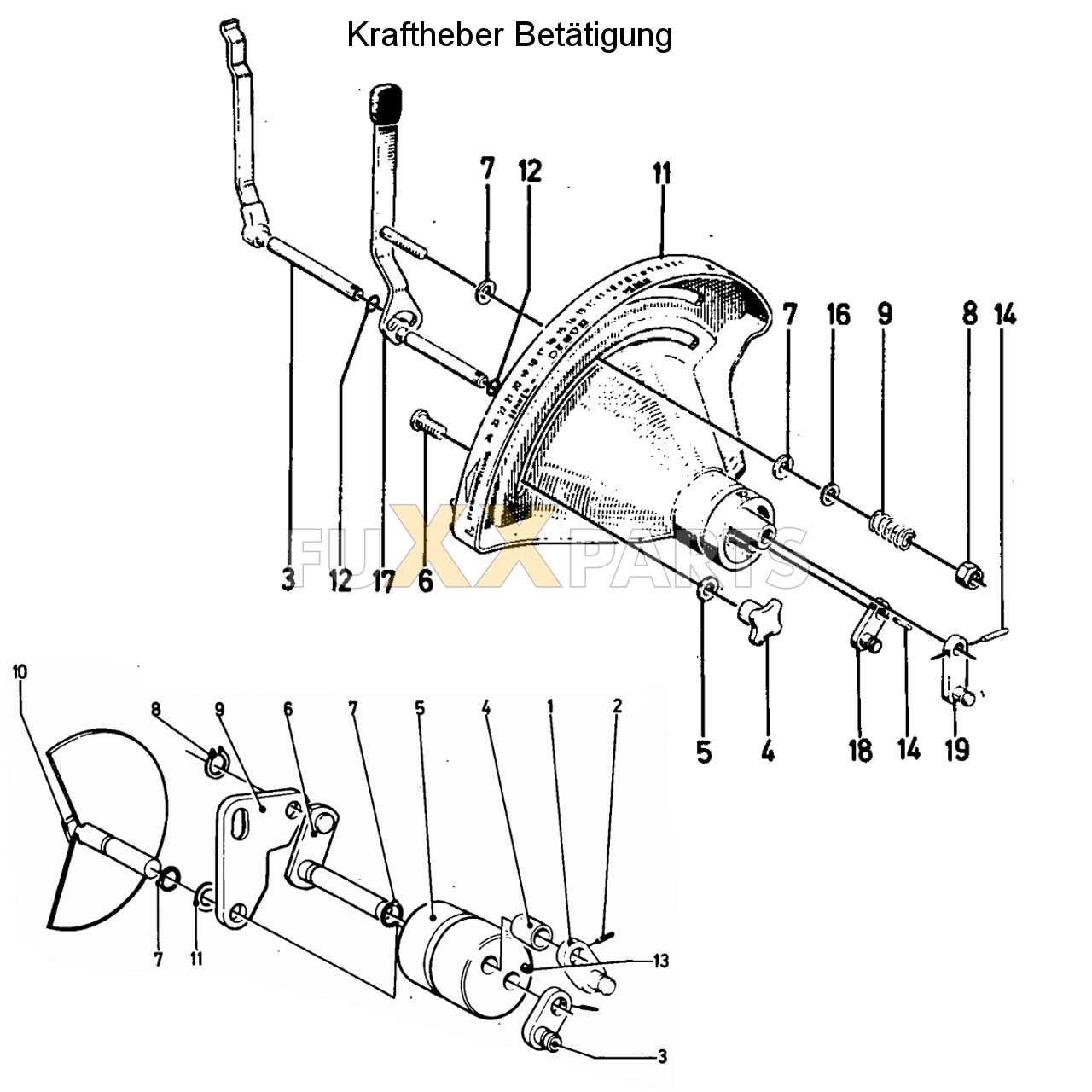 D 5206 Kraftheber Betätigung