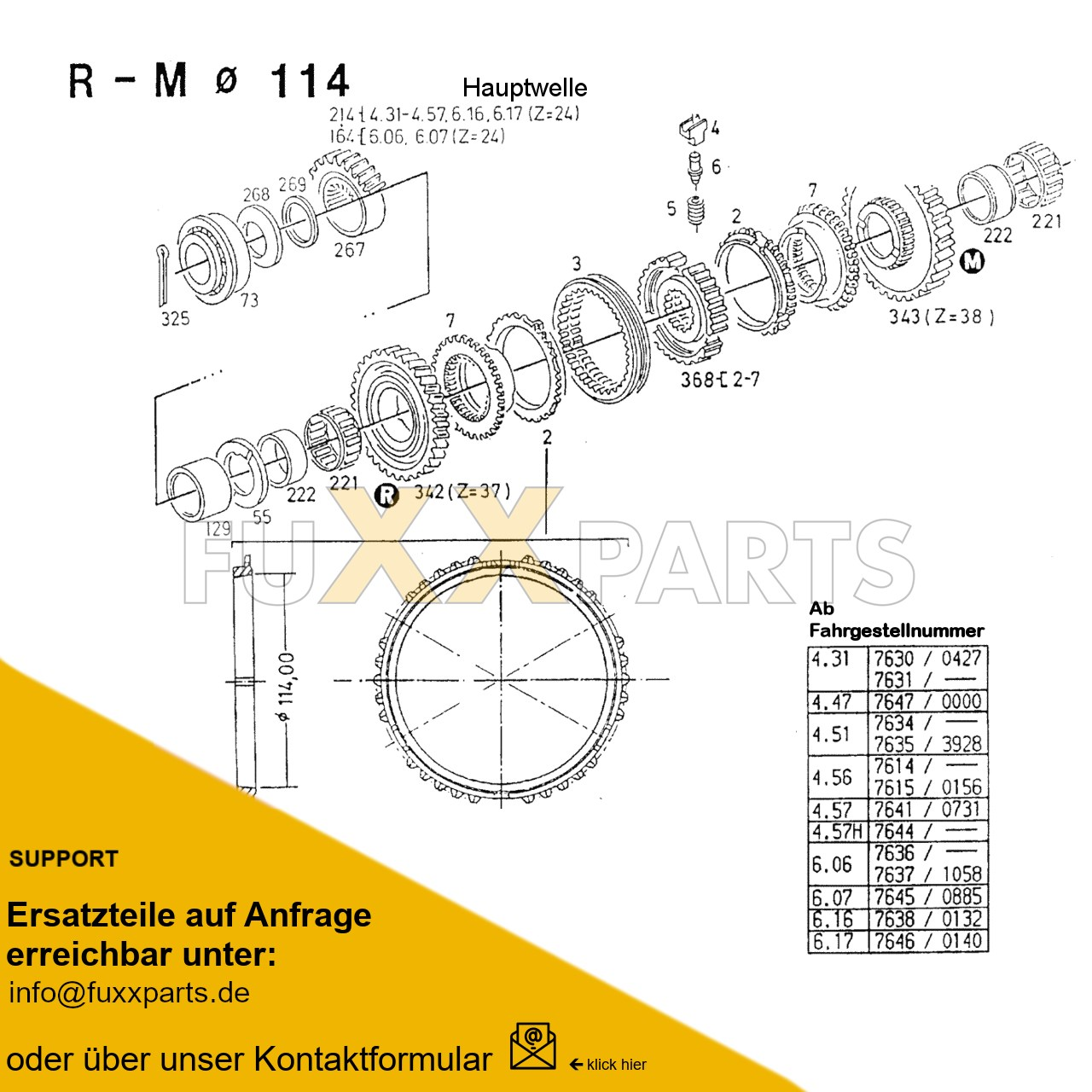 AgroPrima 4.56 Getriebewelle 3.2