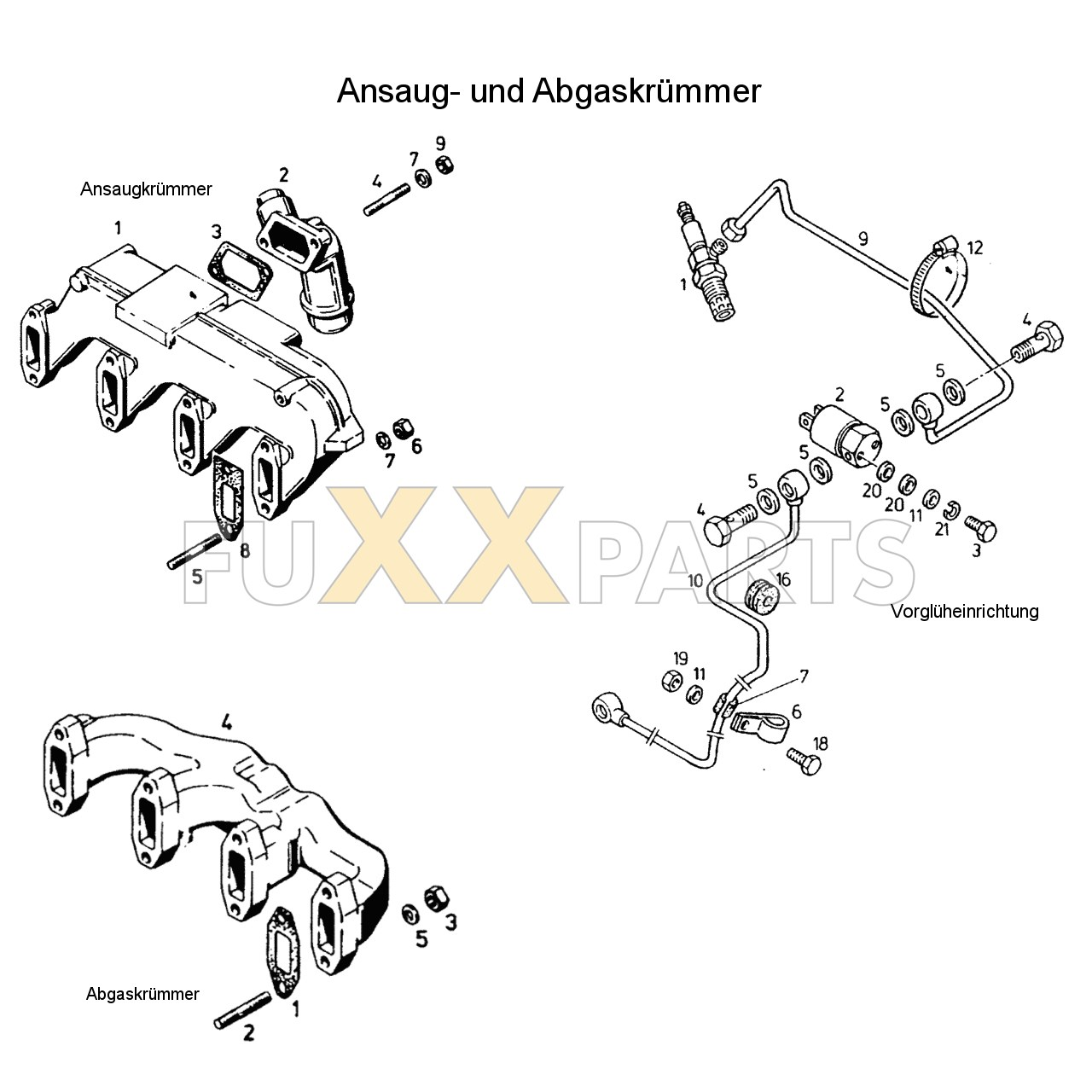 AgroPrima 4.51 Ansaug- und Abgaskrümmer