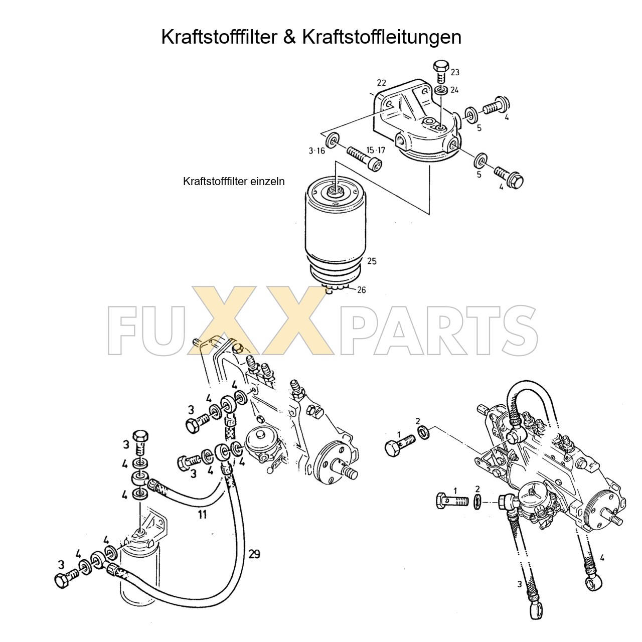 AgroPrima 6.06 Kraftstofffilter Leitungen