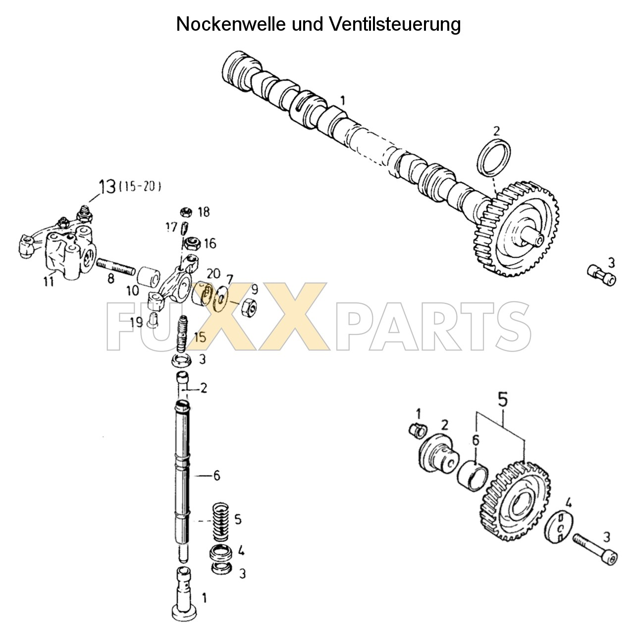 DX 110-76XX Nockenwelle und Ventilsteuerung