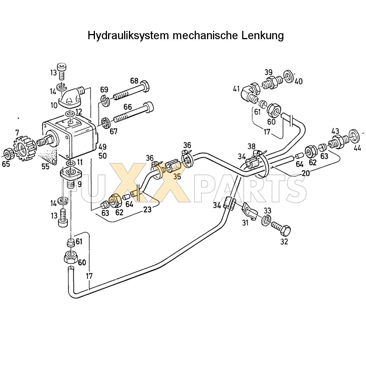D 6507 Hydrauliksystem mech. Lenkung